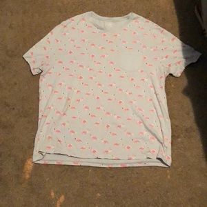 Gap Blue shirt with Flamingos